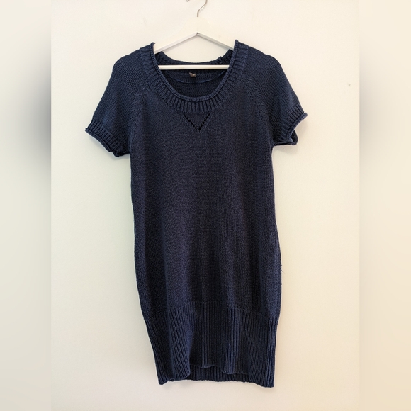 Thyme Maternity Navy Blue knitted dress size L - Picture 1 of 9